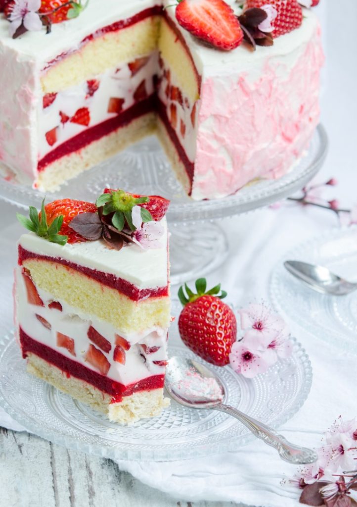 CAKE WITH PANNA COTTA AND STRAWBERRIES – Todaysinfo