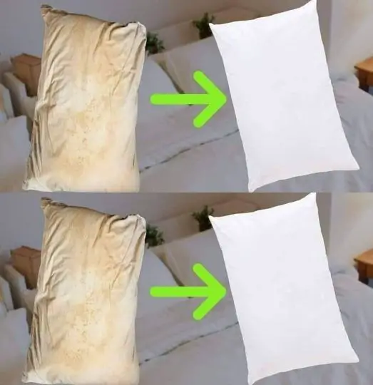 Dirty bed pillows